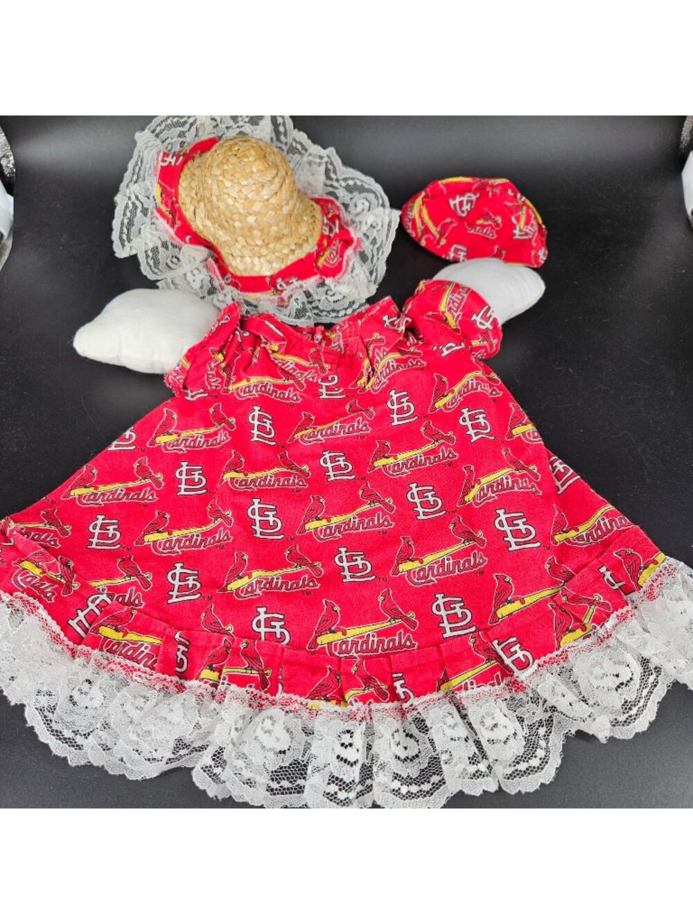Concrete Porch Goose Duck Clothes Dress Hat Set St Louis Cardinal Baseball MLB